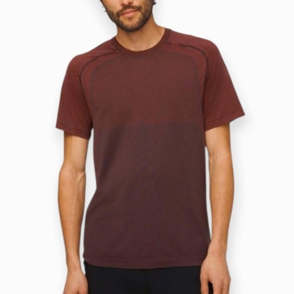 Lululemon Men's Metal Vent Tech Short Sleeve 2.0 in Magma Sequoia Ombre Small - Picture 1 of 16